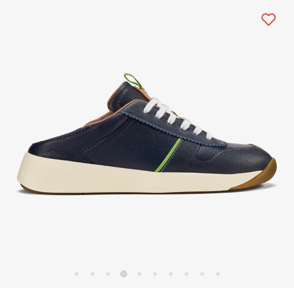 Olukai Kaulele navy leather sneaker W8.5 - Picture 3 of 15